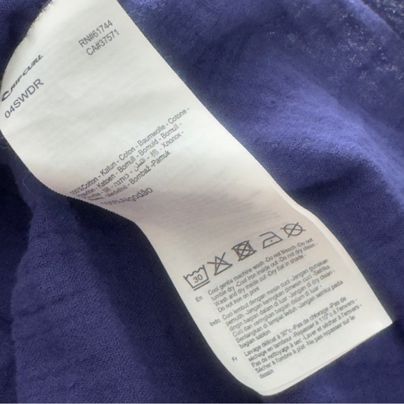 RIPCURL Women’s Strapless Gauze Cutout Maxi Dress Royal Blue Flowy Summer - Picture 6 of 7